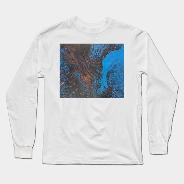 New, dark and blue pour Long Sleeve T-Shirt by Kim-Pratt